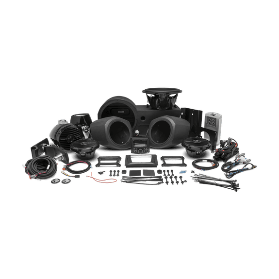 400 watt stereo, front lower speaker, rear speaker, and subwoofer kit for select Polaris GENERAL® models