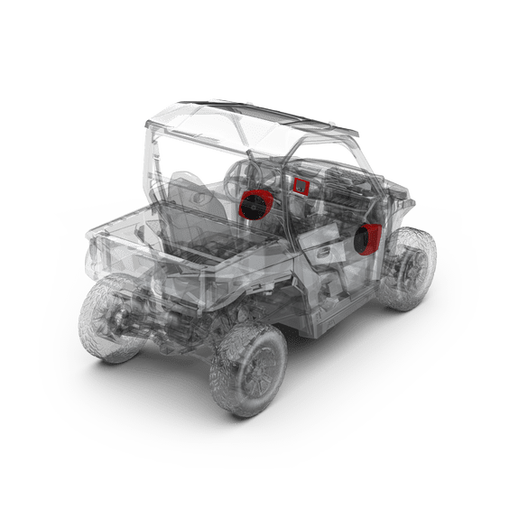Stereo and front lower speaker kit for select Polaris GENERAL® models