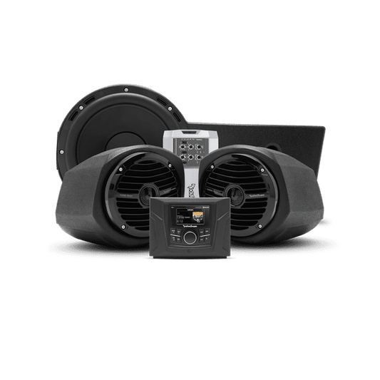 400 watt stereo, front lower speaker, and subwoofer kit for select Polaris GENERAL® models