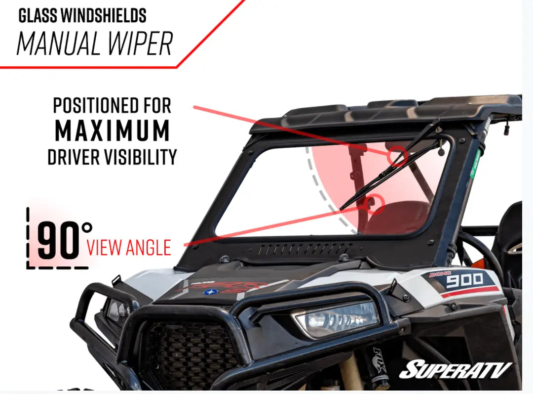 POLARIS RZR XP TURBO S GLASS WINDSHIELD