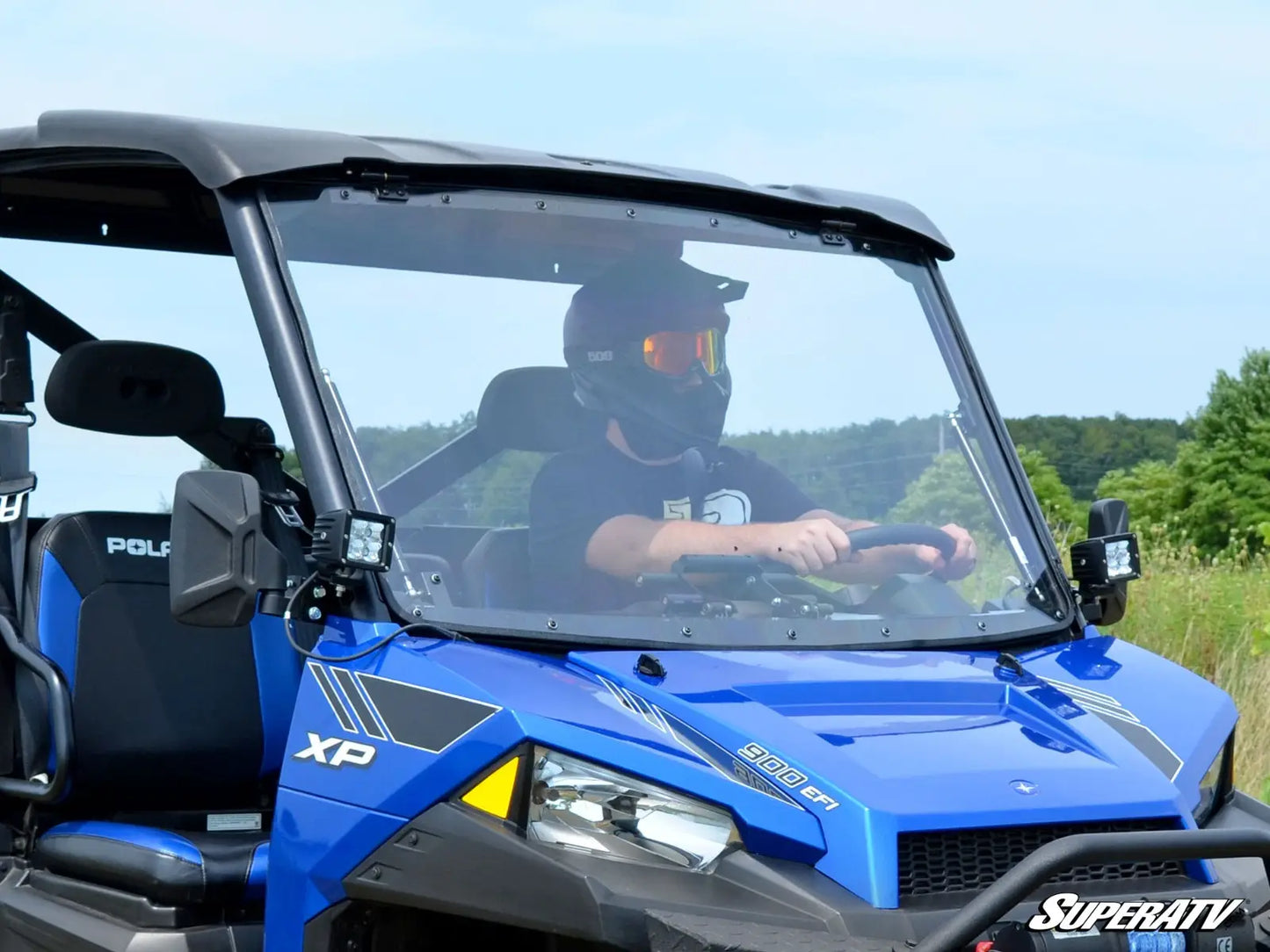 POLARIS RANGER XP 900 SCRATCH RESISTANT FLIP WINDSHIELD