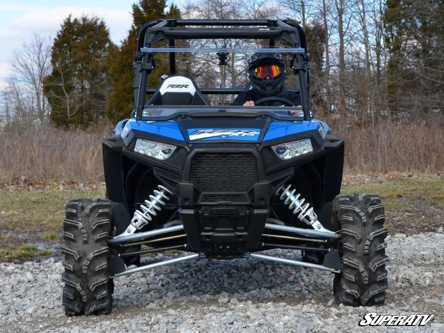 POLARIS RZR XP TURBO SCRATCH RESISTANT FLIP WINDSHIELD