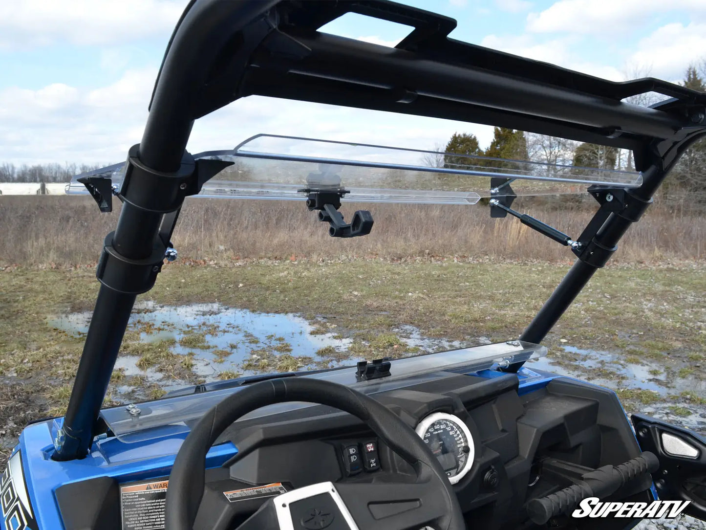 POLARIS RZR XP TURBO SCRATCH RESISTANT FLIP WINDSHIELD