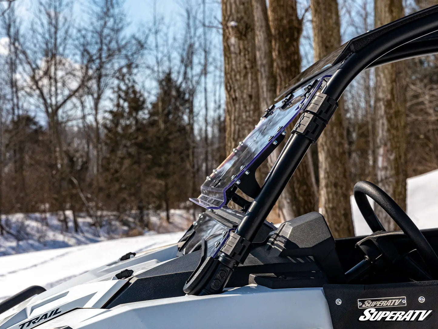 POLARIS RZR TRAIL S 1000 SCRATCH-RESISTANT FLIP WINDSHIELD