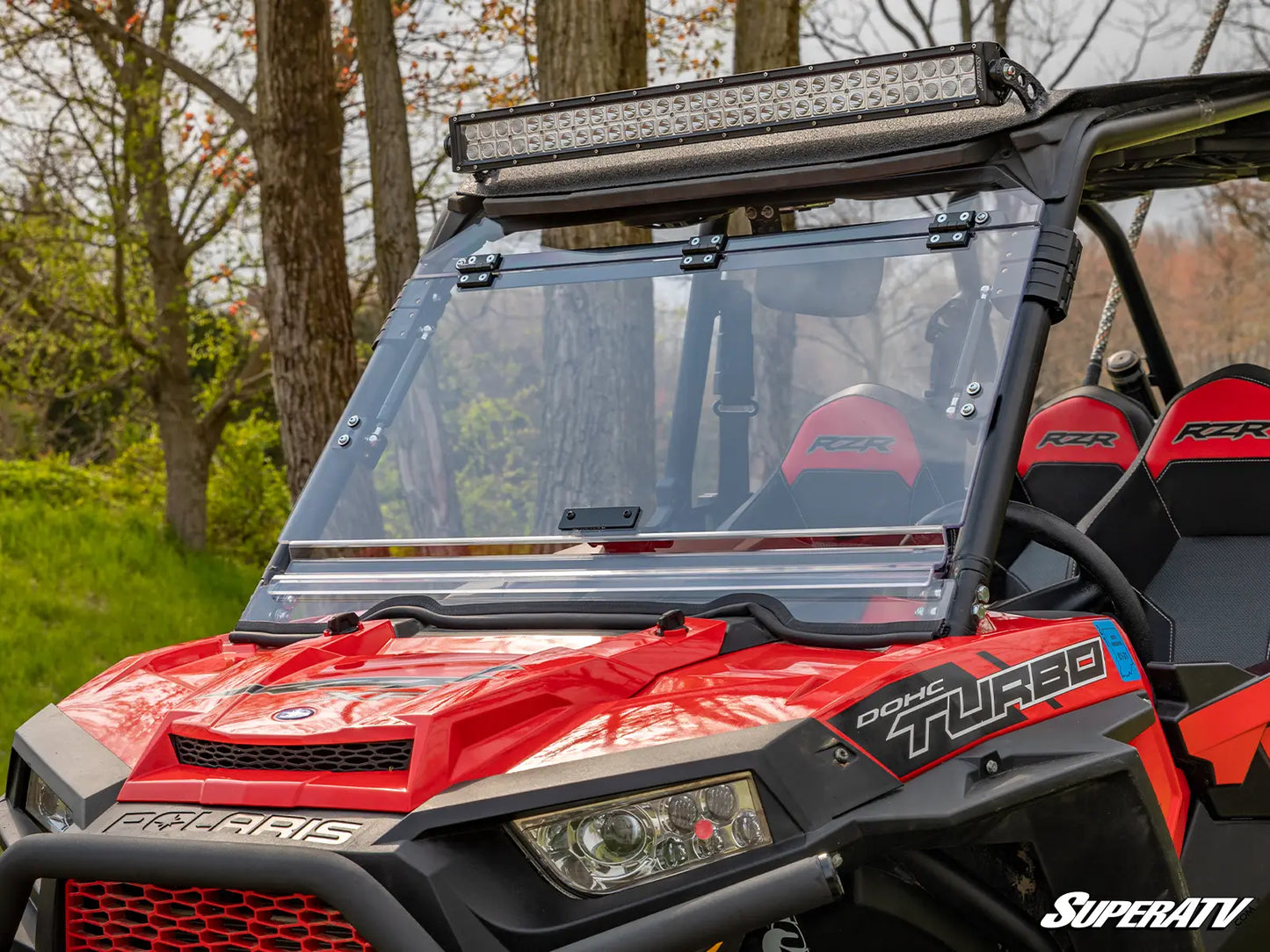 POLARIS RZR 900 SCRATCH RESISTANT FLIP WINDSHIELD