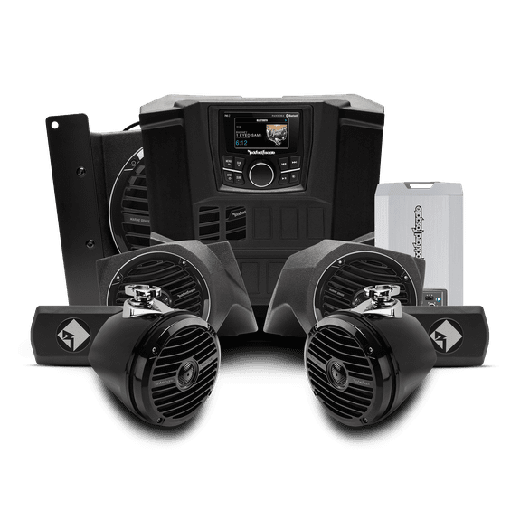 400 watt stereo, front lower speaker, rear speaker, and subwoofer kit for select Polaris RANGER® models (Gen-1)