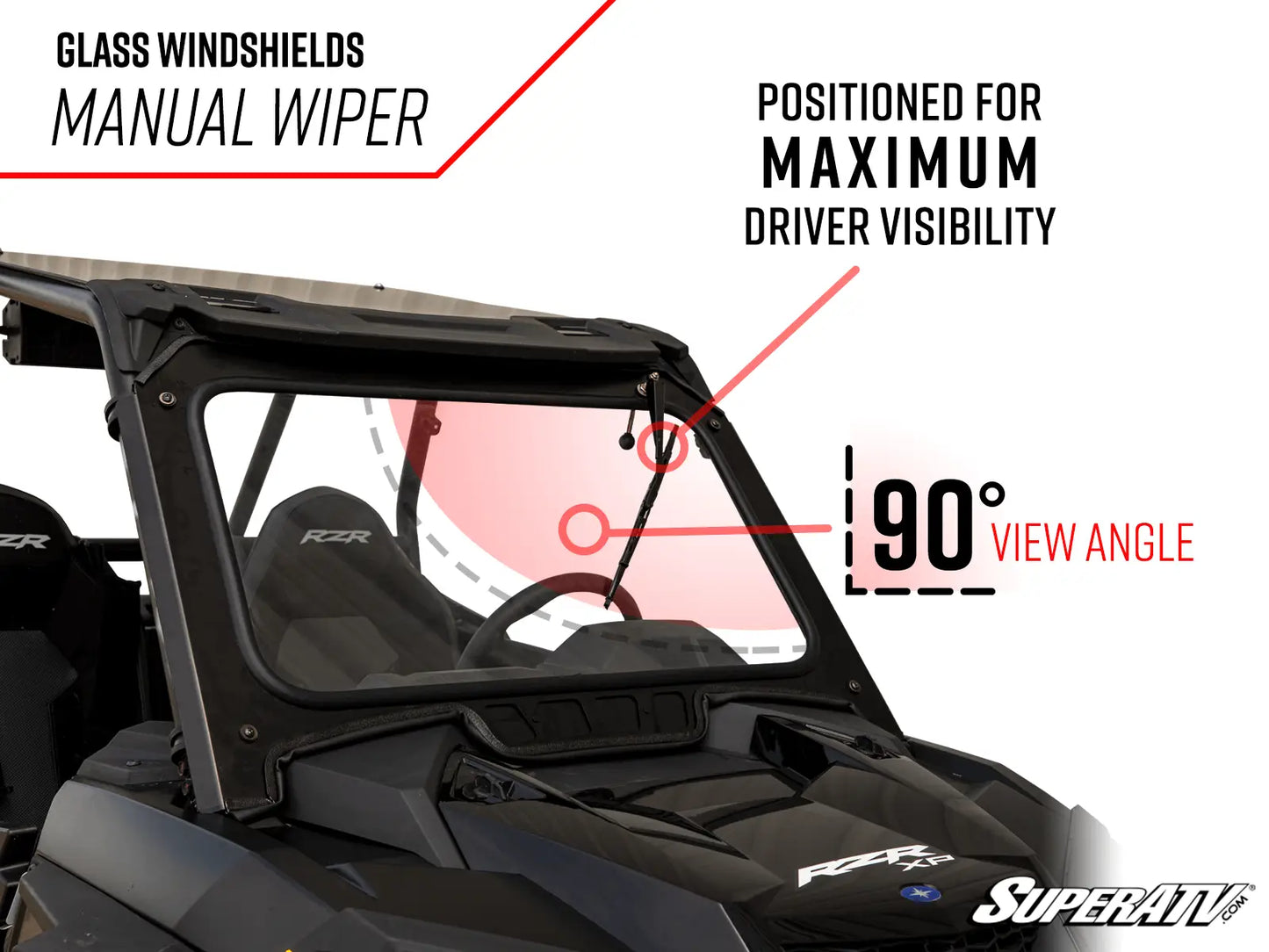 POLARIS RZR XP 1000 GLASS WINDSHIELD