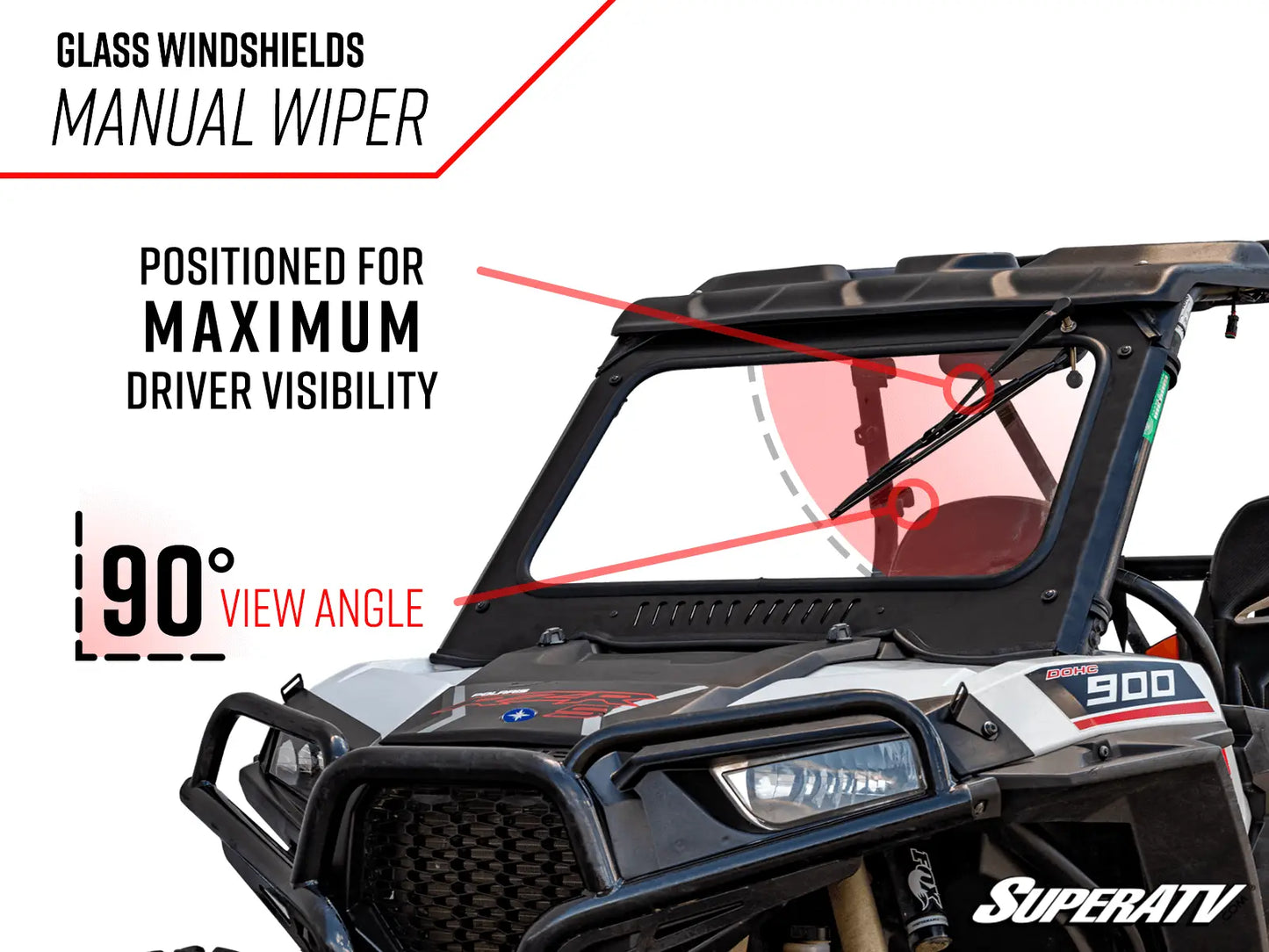 POLARIS RZR 900 GLASS WINDSHIELD
